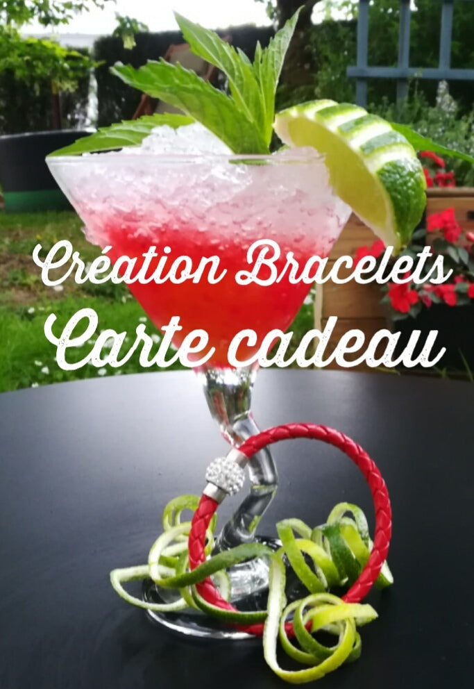 Carte-cadeau Création Bracelets, cuir, coton, paracorde, perle